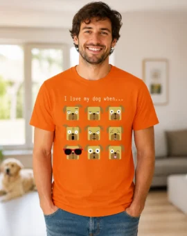 Fotografía de Camiseta para hombre «I LOVE MY DOG WHEN…» de ThePetLover