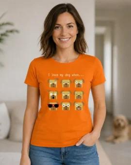 Fotografía de Camiseta para mujer «I LOVE MY DOG WHEN…» de ThePetLover