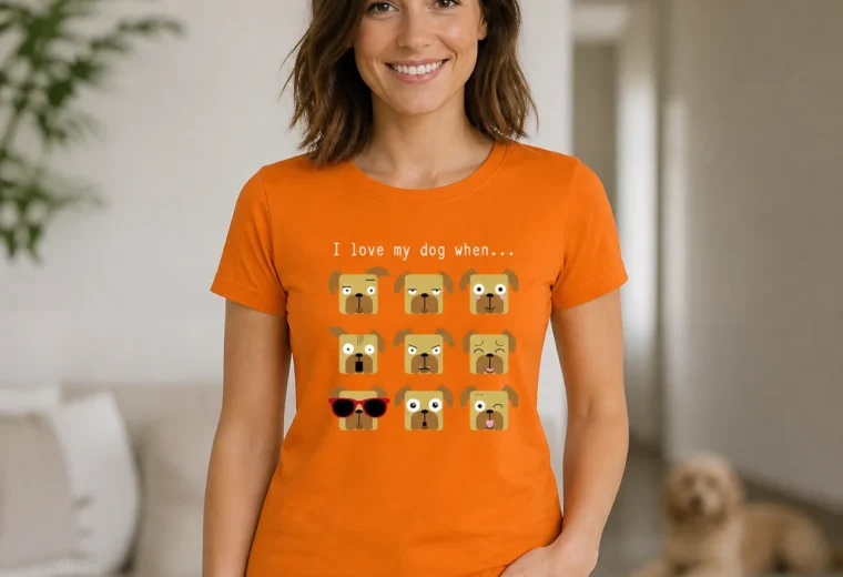 Camisetas de perros y gatos para mujer