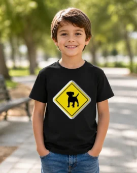 Fotografía de Camiseta para niños «PLACA PERMITIDO PERROS» de ThePetLover