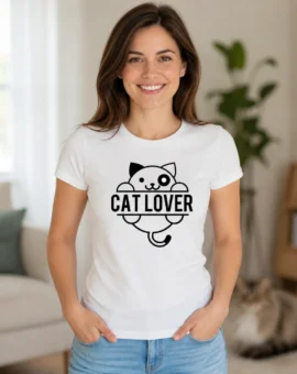 Fotografía de Camiseta para mujer «CAT LOVER» de ThePetLover