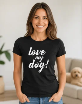 Fotografía de Camiseta para mujer «LOVE MY DOG» de ThePetLover
