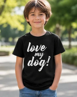 Fotografía de Camiseta para niños «LOVE MY DOG» de ThePetLover