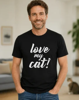 Fotografía de Camiseta para hombre «LOVE MY CAT» de ThePetLover