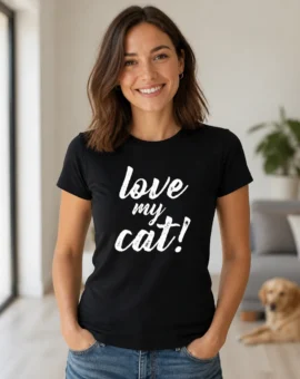 Fotografía de Camiseta para mujer «LOVE MY CAT» de ThePetLover