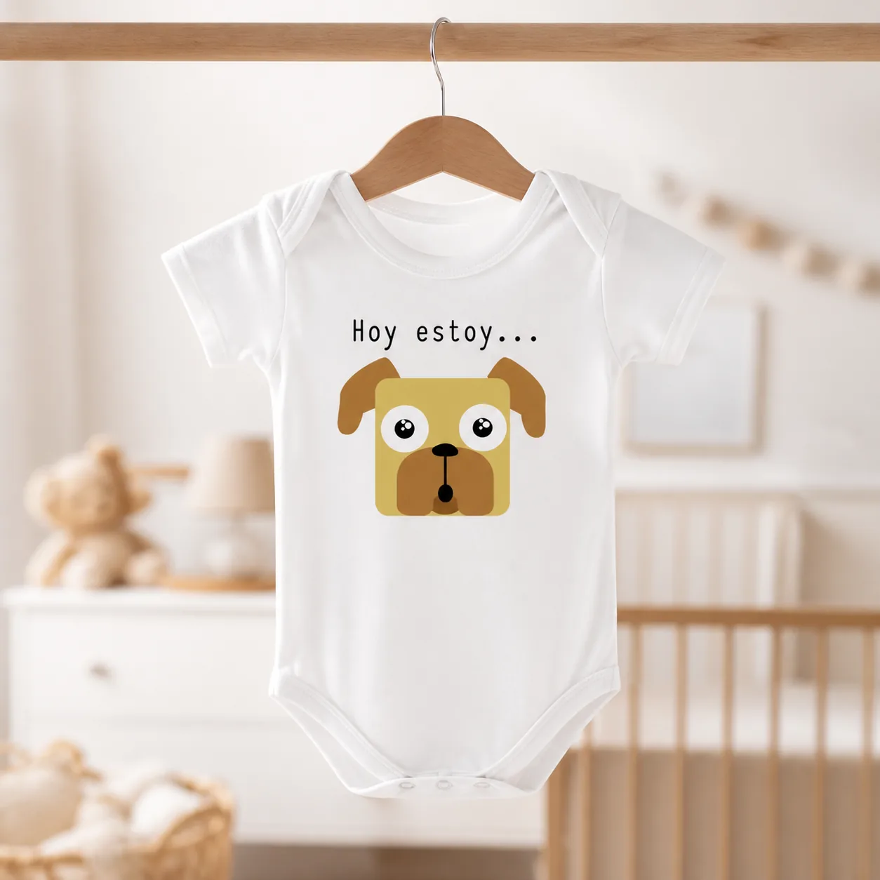 Fotografía de Body bebé «HOY ESTOY…» (modelo emocionado) de ThePetLover