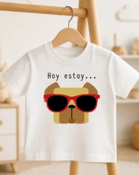Fotografía de Camiseta bebé «HOY ESTOY…» (modelo gafas) de ThePetLover
