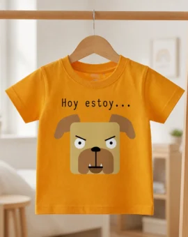 Fotografía de Camiseta bebé «HOY ESTOY…» (modelo enfadado) de ThePetLover