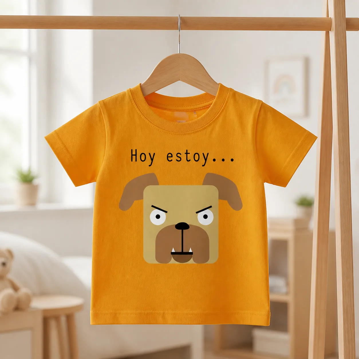 Fotografía de Camiseta bebé «HOY ESTOY…» (modelo enfadado) de ThePetLover