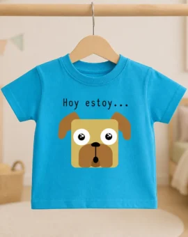 Fotografía de Camiseta bebé «HOY ESTOY…» (modelo emocionado) de ThePetLover