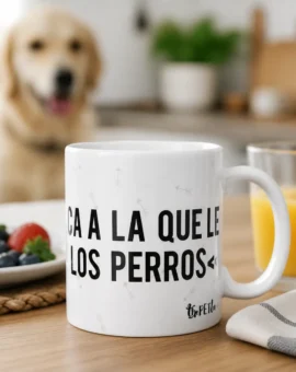 Fotografía de Taza «BUSCO CHICA A LA QUE LE ENCANTEN LOS PERROS» de ThePetLover