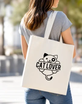 Fotografía de Bolsa saco «CAT LOVER» de ThePetLover