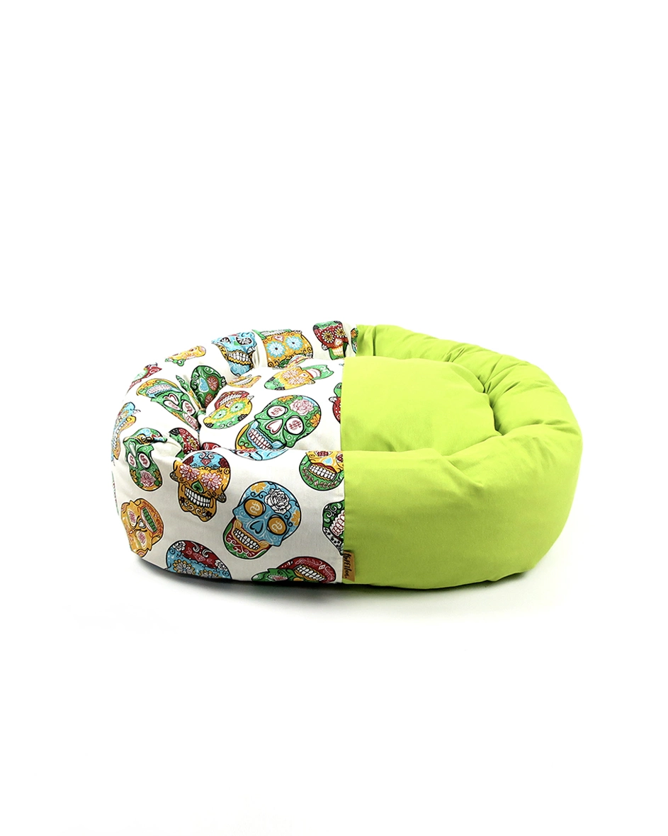 Fotografía de Cuna-Donut para perros «CALAVERAS» de ThePetLover